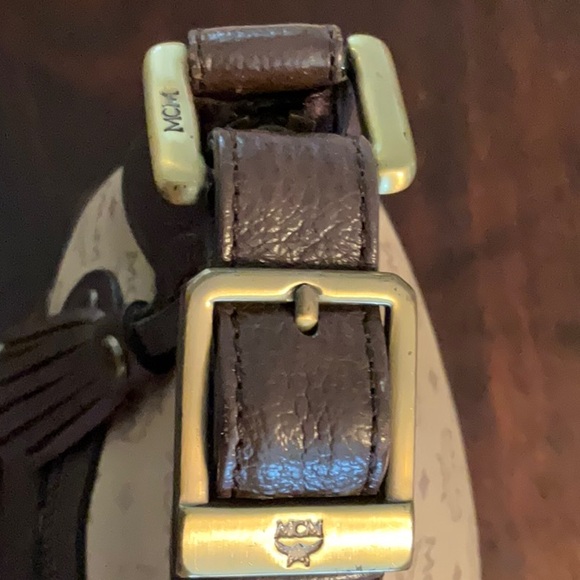 MCM Visetos Mini Handbg Leather and Canvas Brown/Tan - Picture 12 of 17